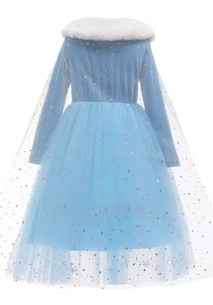 Winter Elsa Princess Long Sleeve Birthday Party Dress Costume - Fox Baby & Co