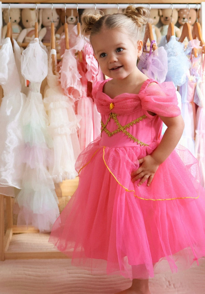Pink Aurora Princess Luxe Birthday Party Dress Costume - Fox Baby & Co