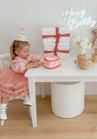 Load image into Gallery viewer, Little girl Rosie Tutu Birthday Party Long Sleeve Dress
