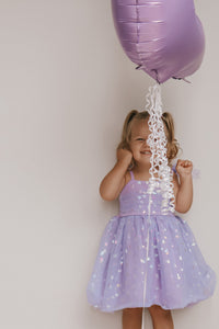 Birthday Tulle Frill Dress - Purple Hearts