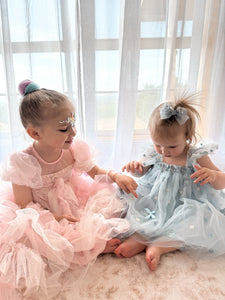 Whimsical Butterfly Fairy Tulle Birthday Dress - Blue - Fox Baby & Co
