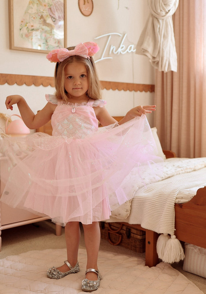 Shimmer Aurora Pink Princess Party Dress - Fox Baby & Co