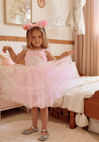 Load image into Gallery viewer, Shimmer Aurora Pink Princess Party Dress
