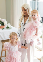 Load image into Gallery viewer, Kids girls Tea Party Sparkle Tulle Dress - Blush Pink - Fox Baby &amp; Co
