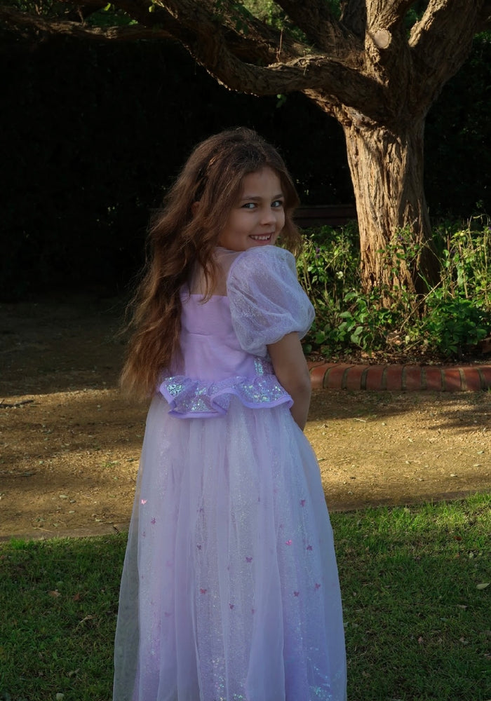 Rapunzel Butterfly Princess Party Puff Sleeve Dress Costume - Fox Baby & Co
