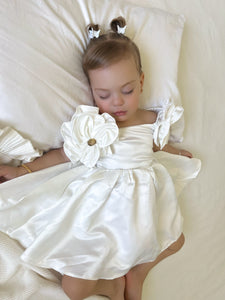 Kids little girls Talulah Flowergirl Party Dress - White - Fox Baby & Co