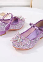 Load image into Gallery viewer, Little Girls My First High Heel Bow Princess Birthday Girl Shoe - Purple
