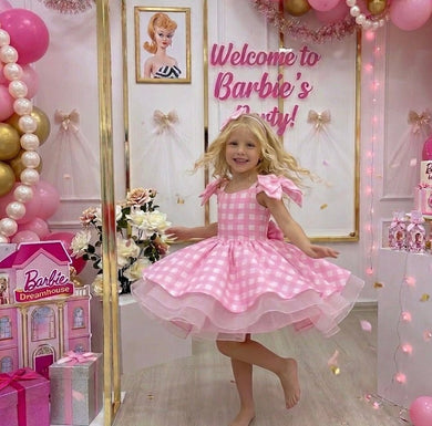 strapless open back dress Pink Magpie Barbie Dress – ForeverKidz main image 1