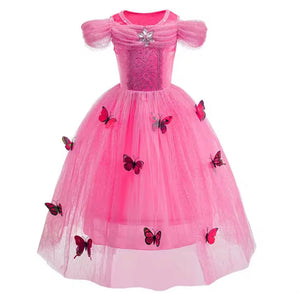 Pink Aurora Butterfly Princess Party Dress Costume & Jewellery Set - Fox Baby & Co