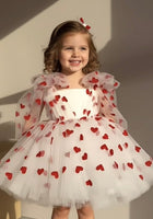 Load image into Gallery viewer, Valentine Heart Luxe Little Girls Tulle Dress - Fox Baby &amp; Co
