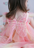 Load image into Gallery viewer, Kids little Girls Aurora Tulle Fairy Birthday Dress - Peach Rainbow
