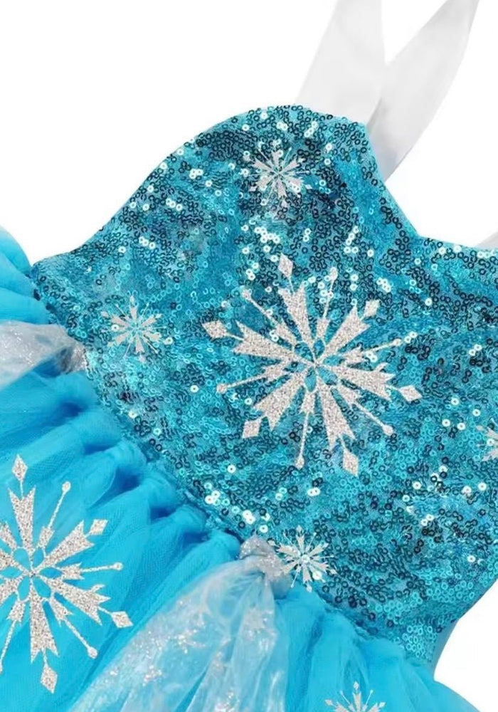 Elsa Snow Princess Tulle Tutu Dress Costume with Jewellery Set - Fox Baby & Co