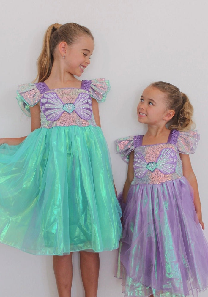 Wonderland Mermaid Princess Birthday Party Dress - Purple - Fox Baby & Co