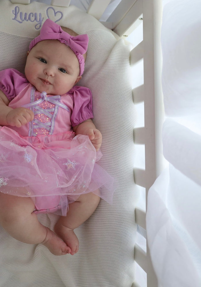 Baby Girls Violet Rapunzel Tutu Tulle Romper with bow - Fox Baby & Co