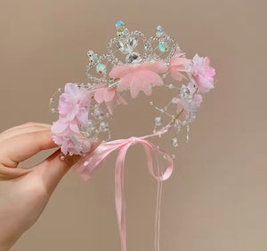 Tiara Floral Birthday Crown Headband