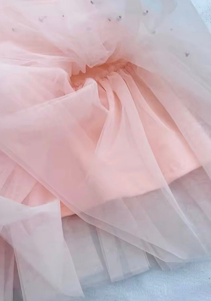 Kids little girls Ballerina Pearl Dress - Pink (limited edition) - Fox Baby & Co