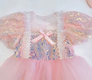 Enchanting Royal Princess Dress Costume & Tulle Bow Clip - Fox Baby & Co