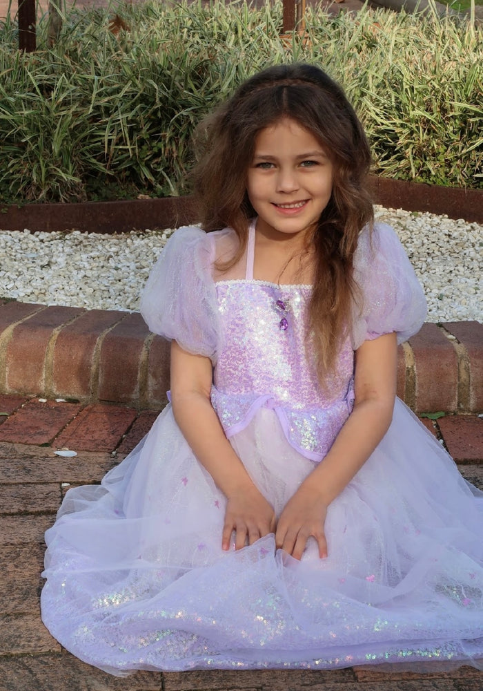 Rapunzel Butterfly Princess Party Puff Sleeve Dress Costume - Fox Baby & Co