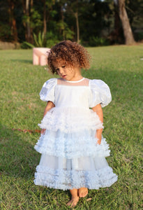 Kid little girl Fairytale Birthday Tulle Dress - Blue - Fox Baby & Co