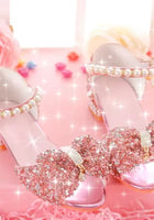 Load image into Gallery viewer, Pink Little Girls High Heel Princess Birthday Girl Shoe pre order) - Fox Baby &amp; Co
