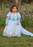 Load image into Gallery viewer, Snow Sparkle Elsa Princess Long Sleeve Dress Costume &amp; Cape - Fox Baby &amp; Co
