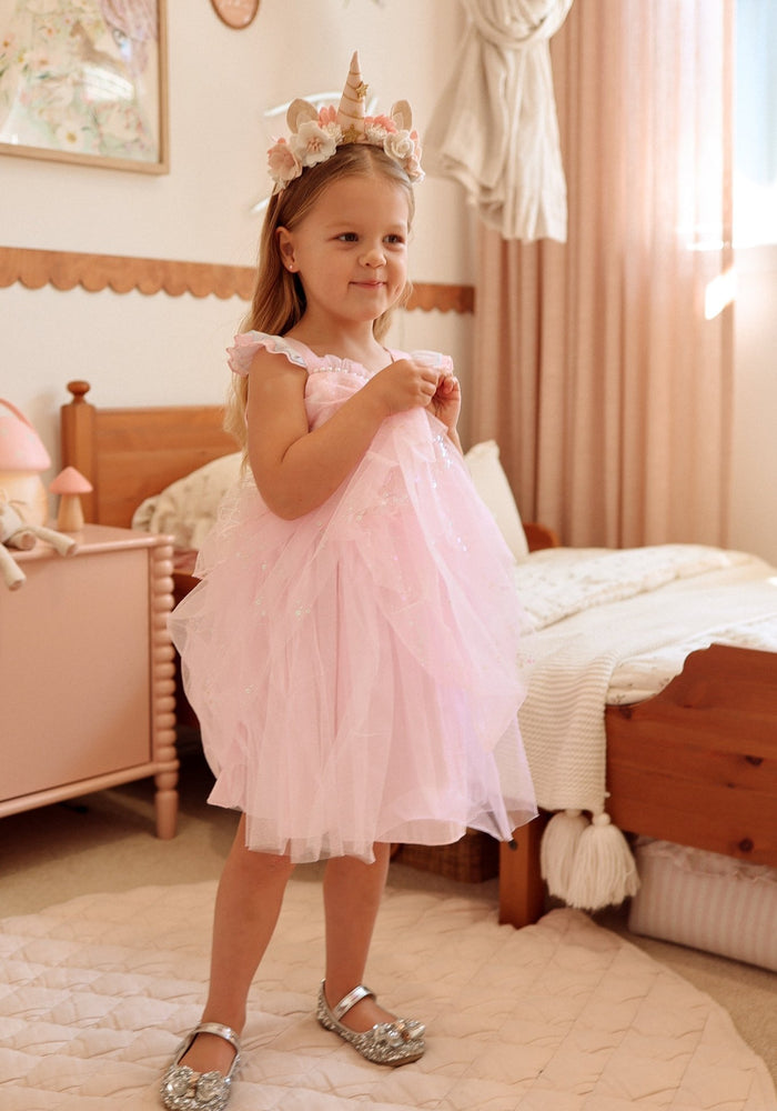 Shimmer Aurora Pink Princess Party Dress - Fox Baby & Co