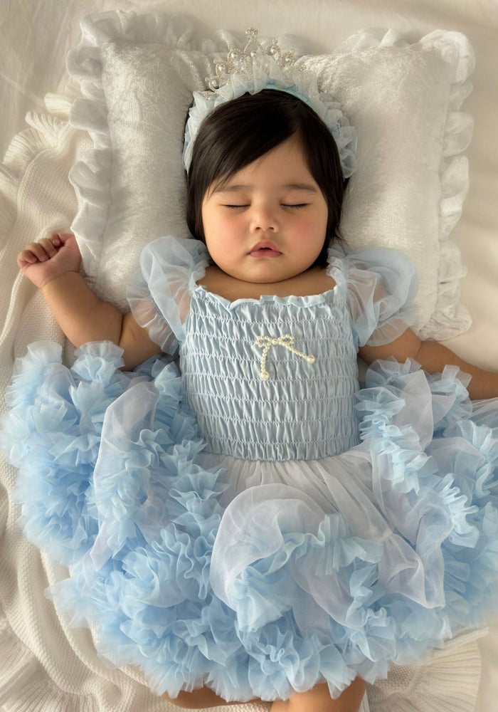 Kids little girls Ballerina Princess Tutu Dress - Blue - Fox Baby & Co