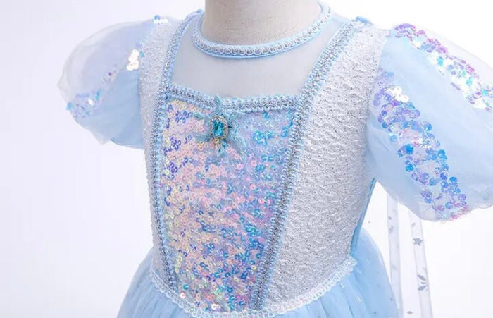 Sapphire Fairyfloss Princess Birthday Party Dress with cape - Fox Baby & Co