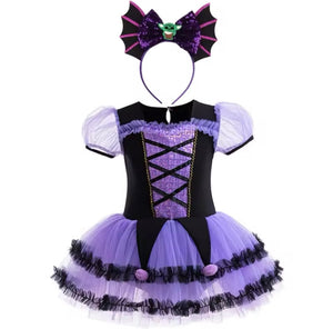 Purple Halloween Tutu Romper with headband - Fox Baby & Co