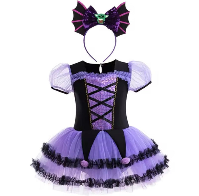 Purple Halloween Tutu Romper with headband - Fox Baby & Co