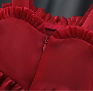 Holly Frill Bow Christmas Dress