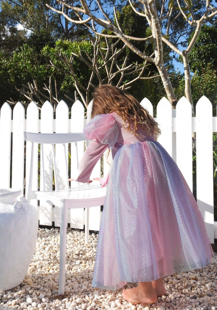 Classic Mermaid Princess Birthday Long Sleeve Party Dress Costume - Fox Baby & Co