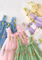 Load image into Gallery viewer, Arabella Garden Floral Tulle Birthday Dress - White (pre order) - Fox Baby &amp; Co

