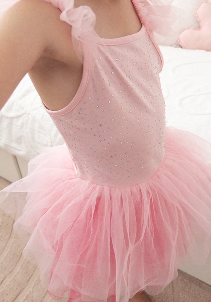 Luxe Ballerina Sparkle Tulle Tutu Leotard - Pink - Fox Baby & Co