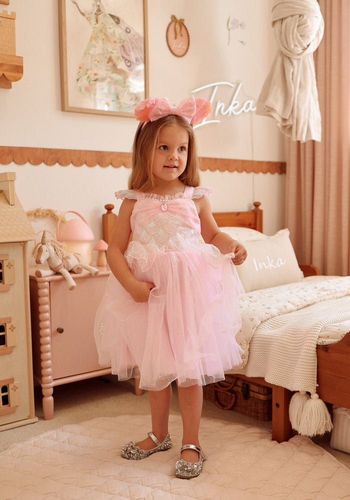 Shimmer Aurora Pink Princess Party Dress - Fox Baby & Co