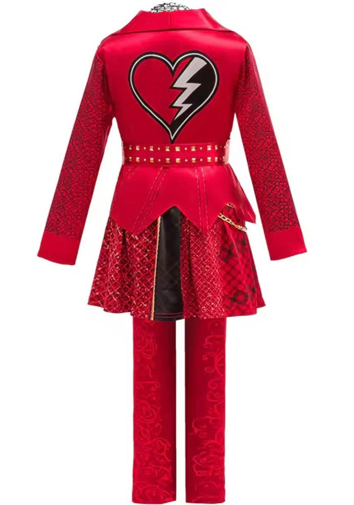 Descendants Inspired Princess Red Heart Girl Costume Set