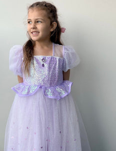 Rapunzel Butterfly Princess Party Puff Sleeve Dress Costume - Fox Baby & Co
