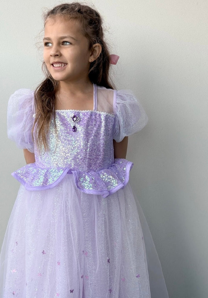 Rapunzel Butterfly Princess Party Puff Sleeve Dress Costume - Fox Baby & Co