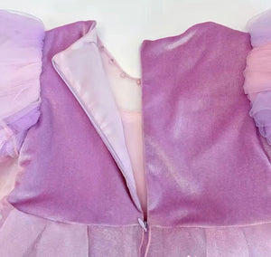 Violet Rapunzel Princess Puff Sleeve Party Dress Costume - Fox Baby & Co