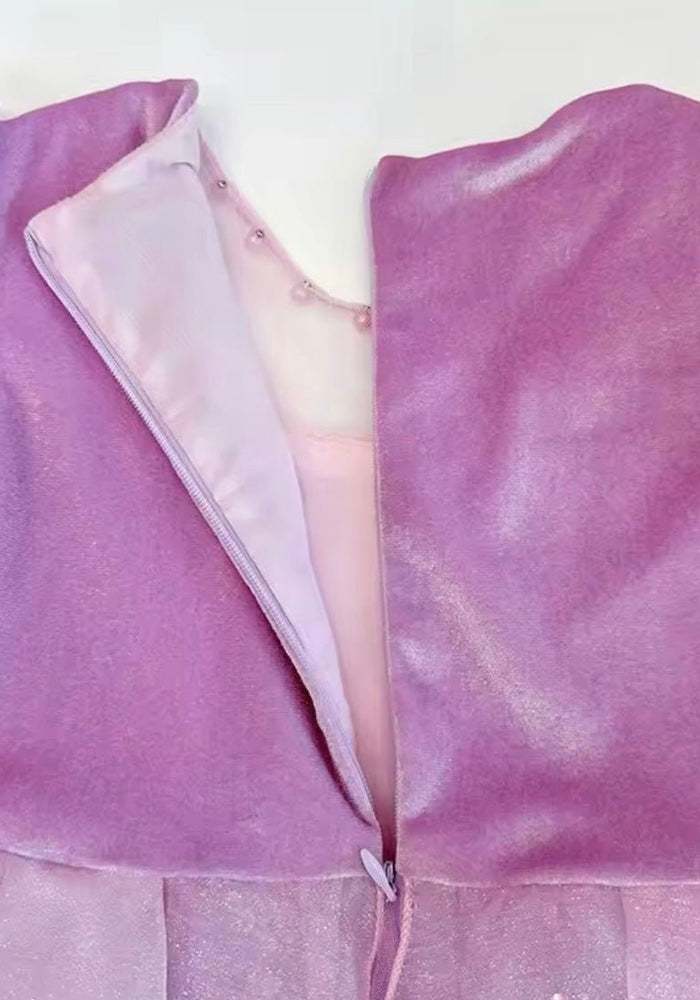 Violet Rapunzel Princess Puff Sleeve Party Dress Costume - Fox Baby & Co