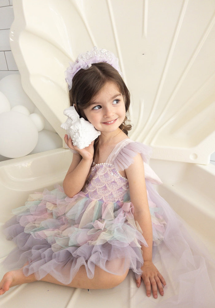 Mermaid Rainbow Bow Princess Party Dress - Fox Baby & Co