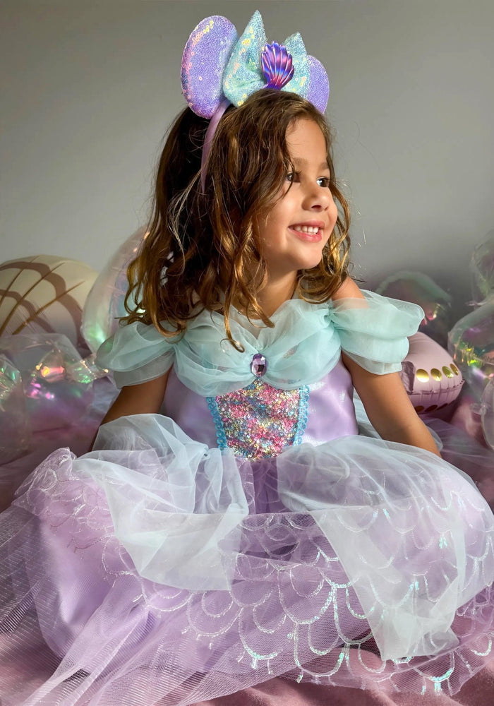 Mermaid Dream Princess Sequins Bow Animal Ears Headband - Fox Baby & Co