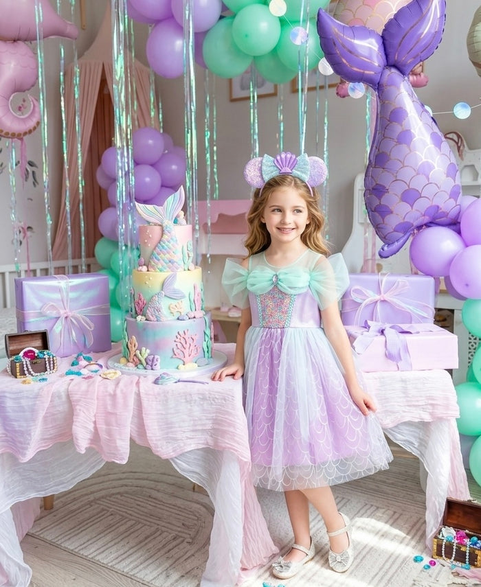 Mermaid Dream Princess Birthday Party Dress