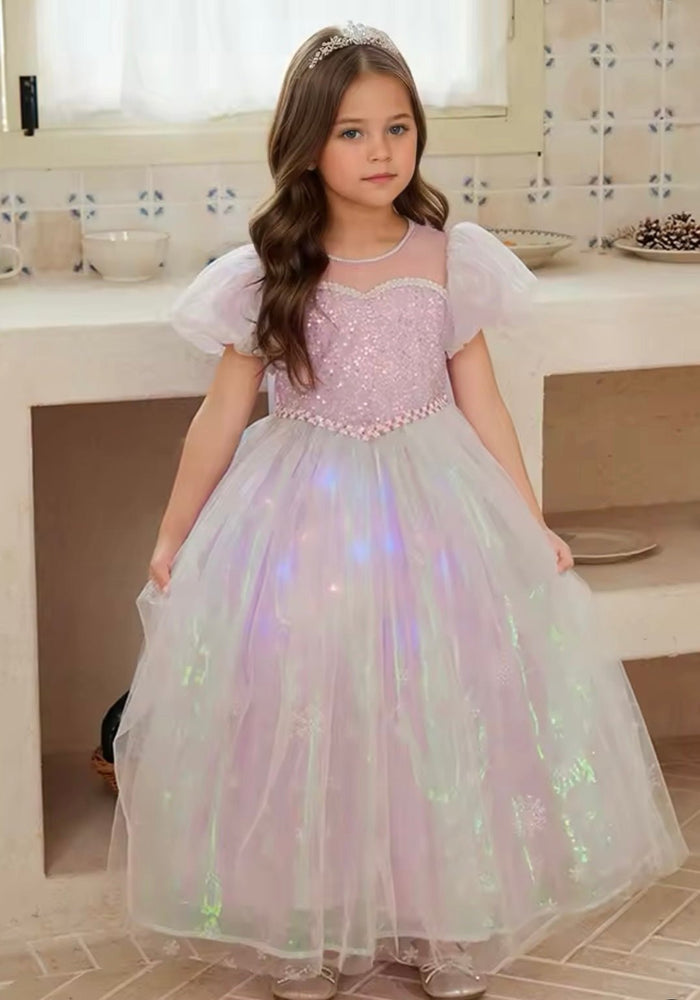 Purple Shimmer Princess Party Dress Costume & Jewellery Set - Fox Baby & Co