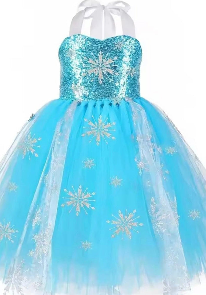 Elsa Snow Princess Tulle Tutu Dress Costume with Jewellery Set - Fox Baby & Co