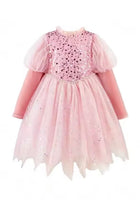 Load image into Gallery viewer, Aurora luxe Sparkle Princess Birthday Long Sleeve Party Dress Costume &amp; Cape - Pink
