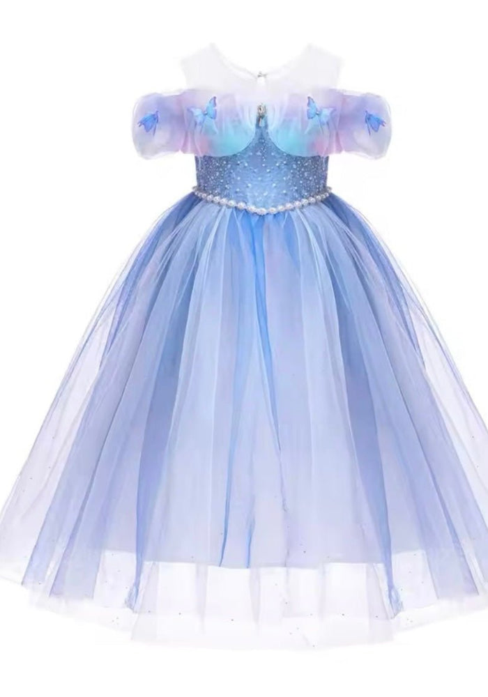 Blue Whimsical Princess Luxe Party Dress (pre order) - Fox Baby & Co