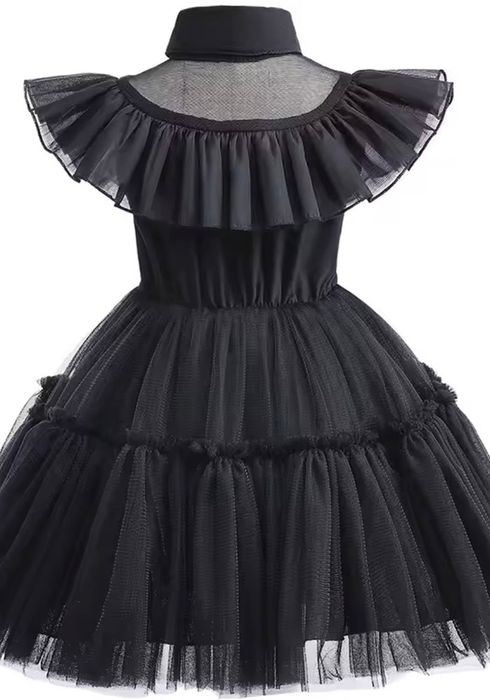 Wednesday Adams Black Dress & Black Wig - Fox Baby & Co