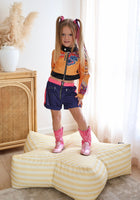 Load image into Gallery viewer, Kids Girls Kpop Style Demon Hunter Rumi Yellow Costume Top, Shorts &amp; Jacket 3 Piece - Fox Baby &amp; Co

