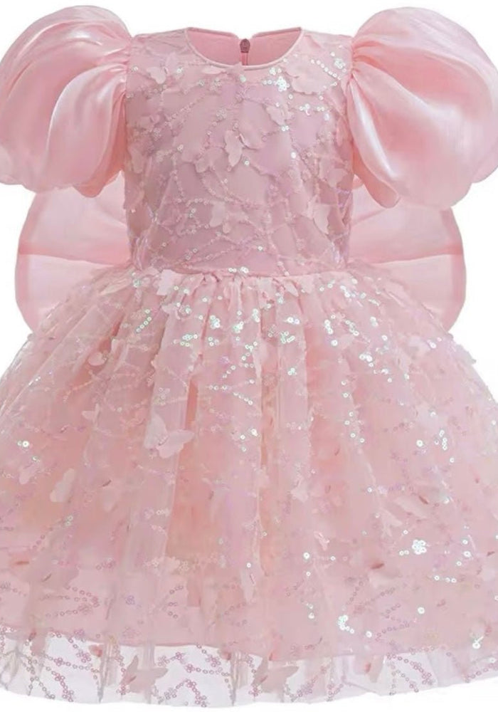 Kids girl Harper Butterfly Sparkle Tulle Dress - Pink - Fox Baby & Co